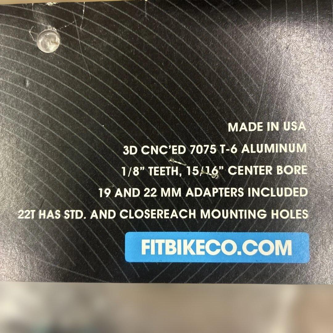 限定！BMX用スプロケット「FIT BIKE CO. 」ラスタカラー　USA製