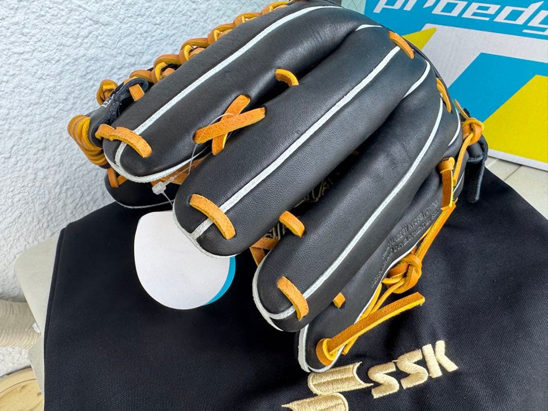 【ブラック&ブラウン】SSK 一般軟式外野手用グラブ