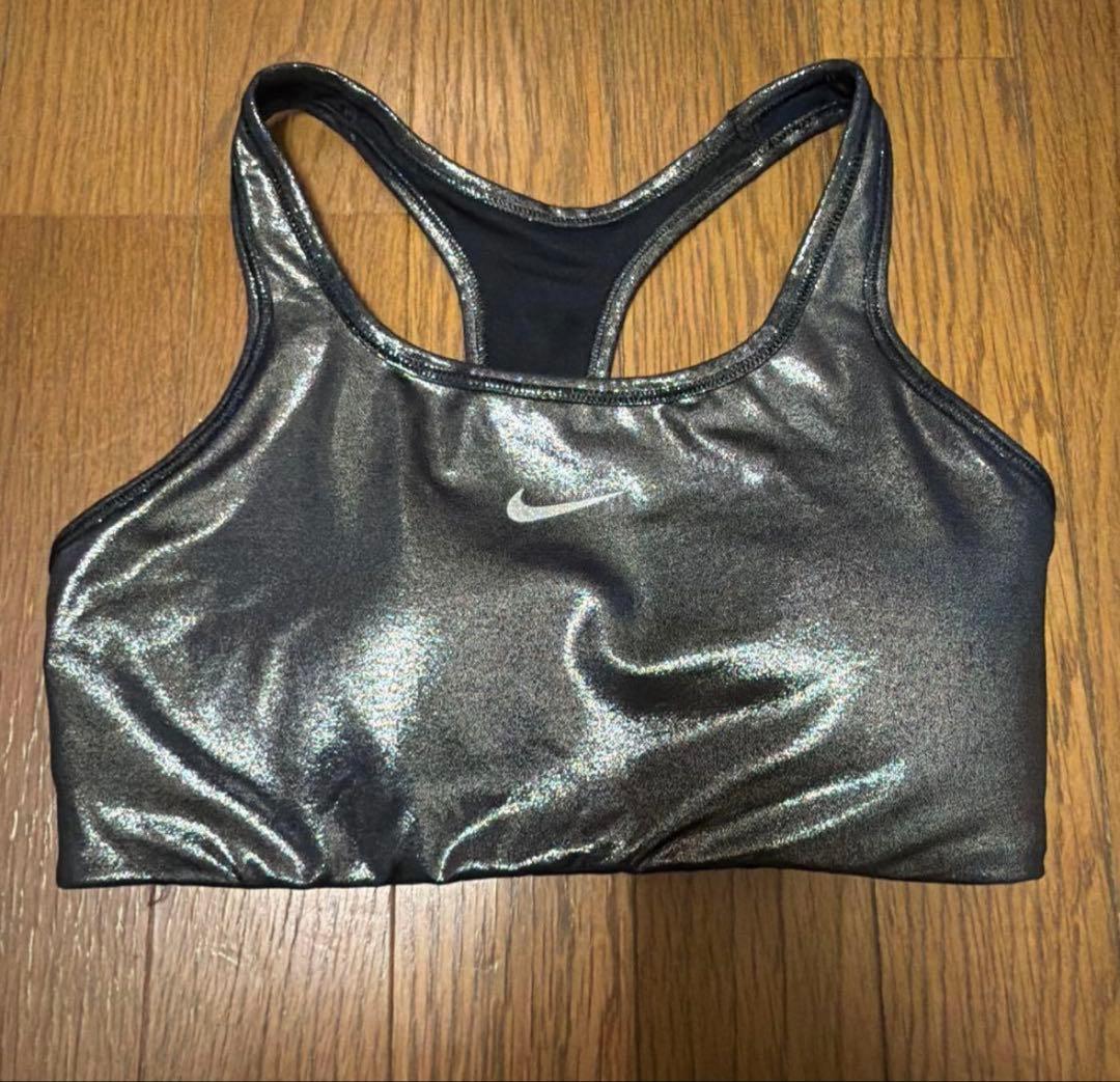 廃盤 タイツブラセット NIKE Mサイズ メタリックシルバー