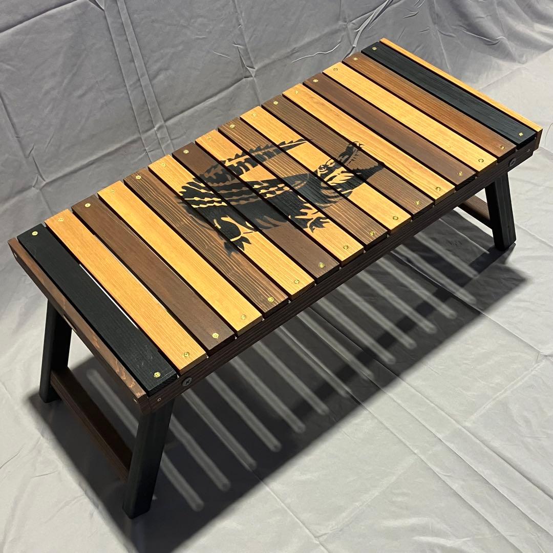 キ*祖様 在庫品　天板ストレートテーブル　クロコダイルステンシル