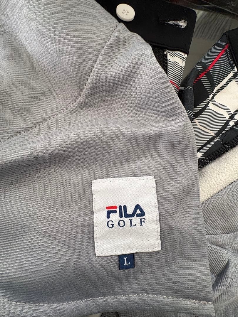 FILA GOLF / チェック柄ジャケットとパンツセットLサイズ