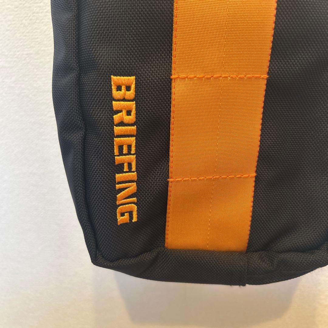 BRIEFING ポーチ 黒/オレンジ