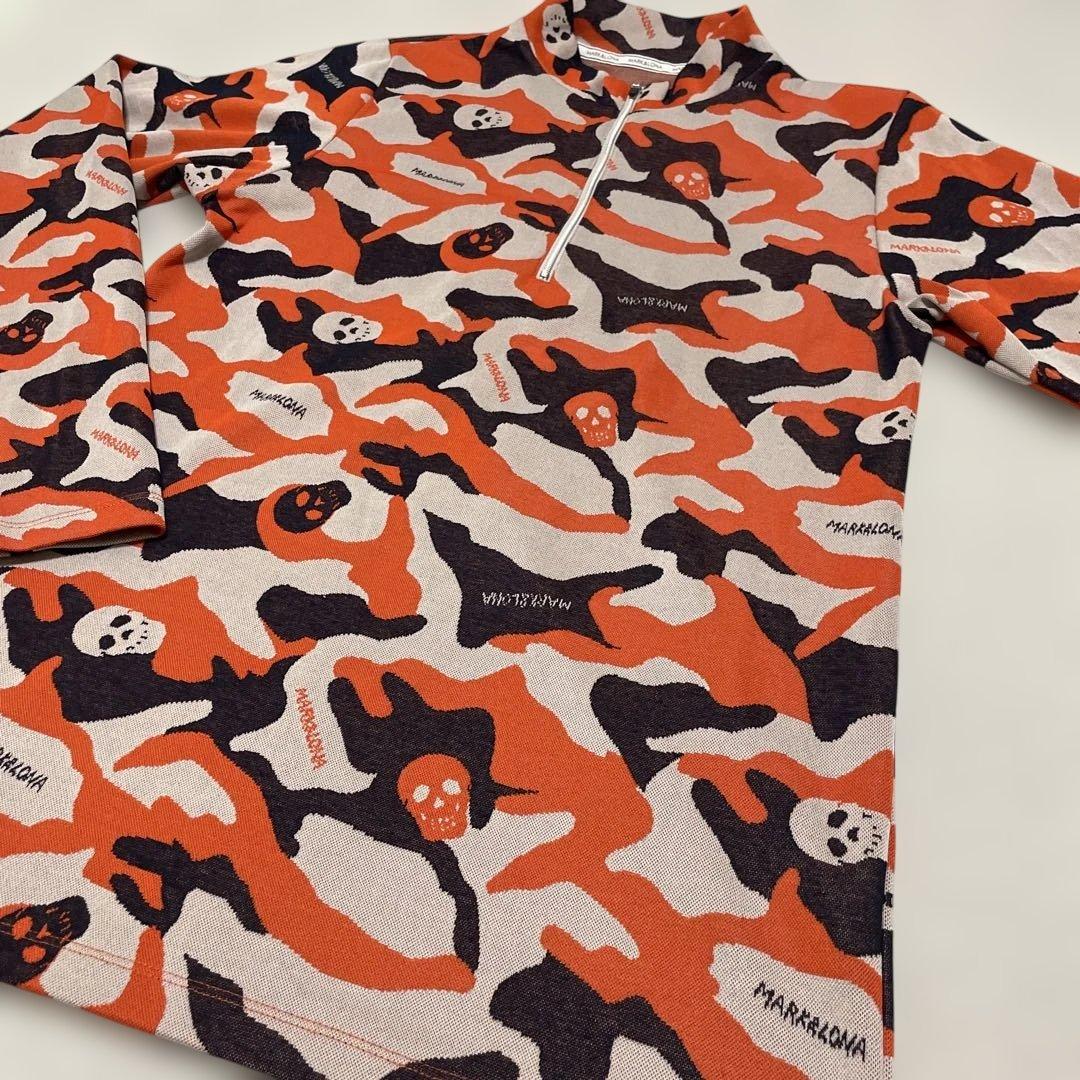 美品 MARK&LONA マークアンドロナ カモフラージュ柄 ハーフジップシャツ