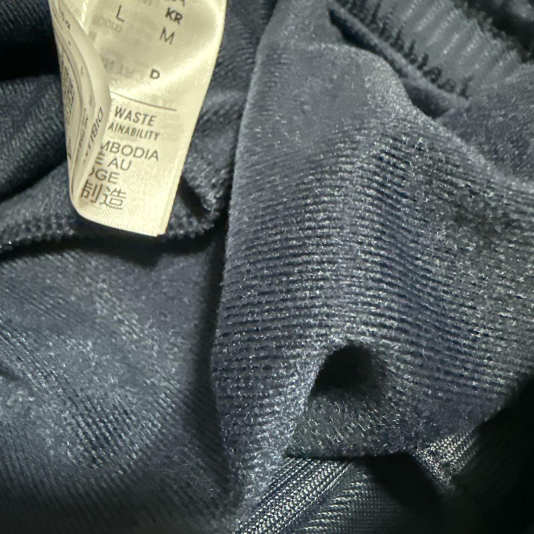 新品adidasパンツバックロゴ メンズ メンズ長袖ジャージ上下セットLネイビー