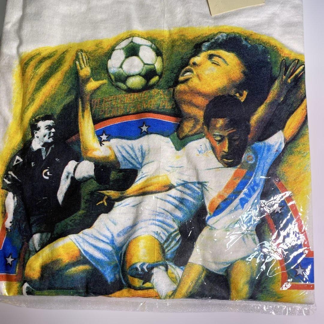 【美品】90s USA製 ヴィンテージ サッカーアートTシャツ 古着 ストリート
