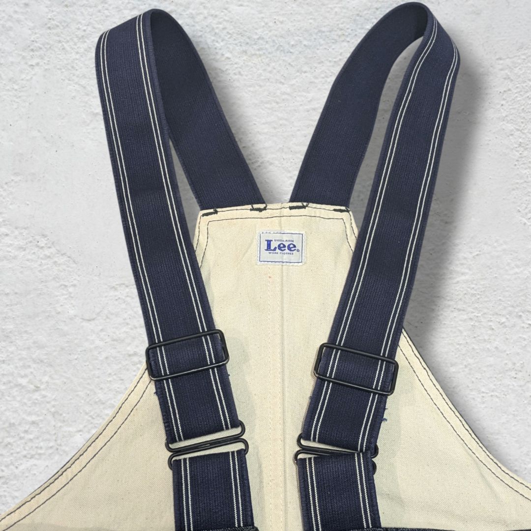 【レア美品】LEE デニム フィッシング タックルベスト 本革ベルト仕様