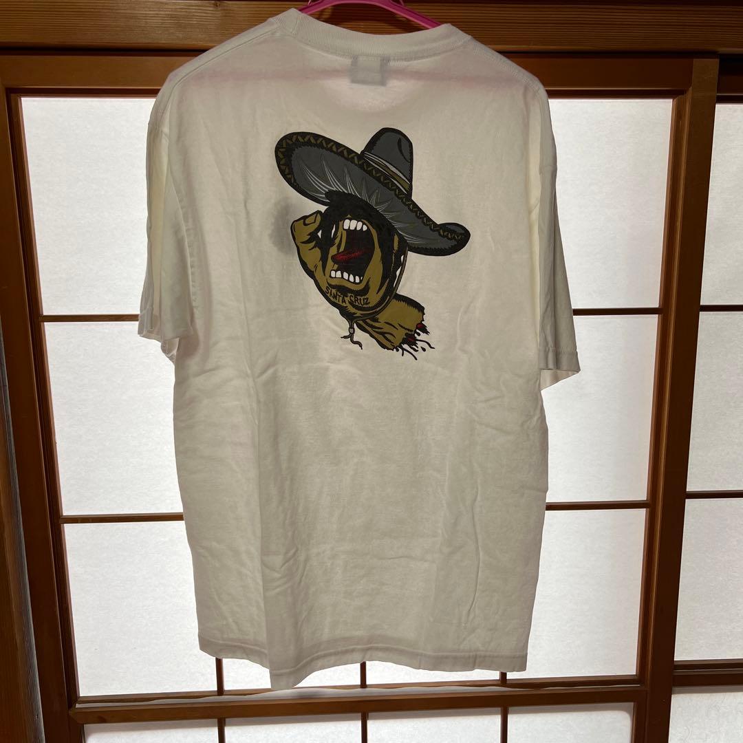 美品 サンタクルーズ　Santa Cruz スクリーミングハンド　白 L