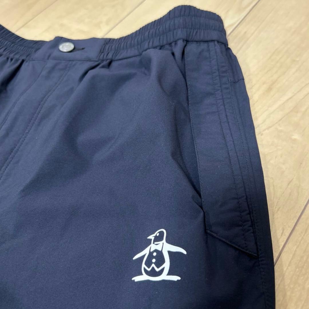 美品　マンシングウェア レインパンツ　メンズ　L 紺色 ナイロン　ゴルフパンツ
