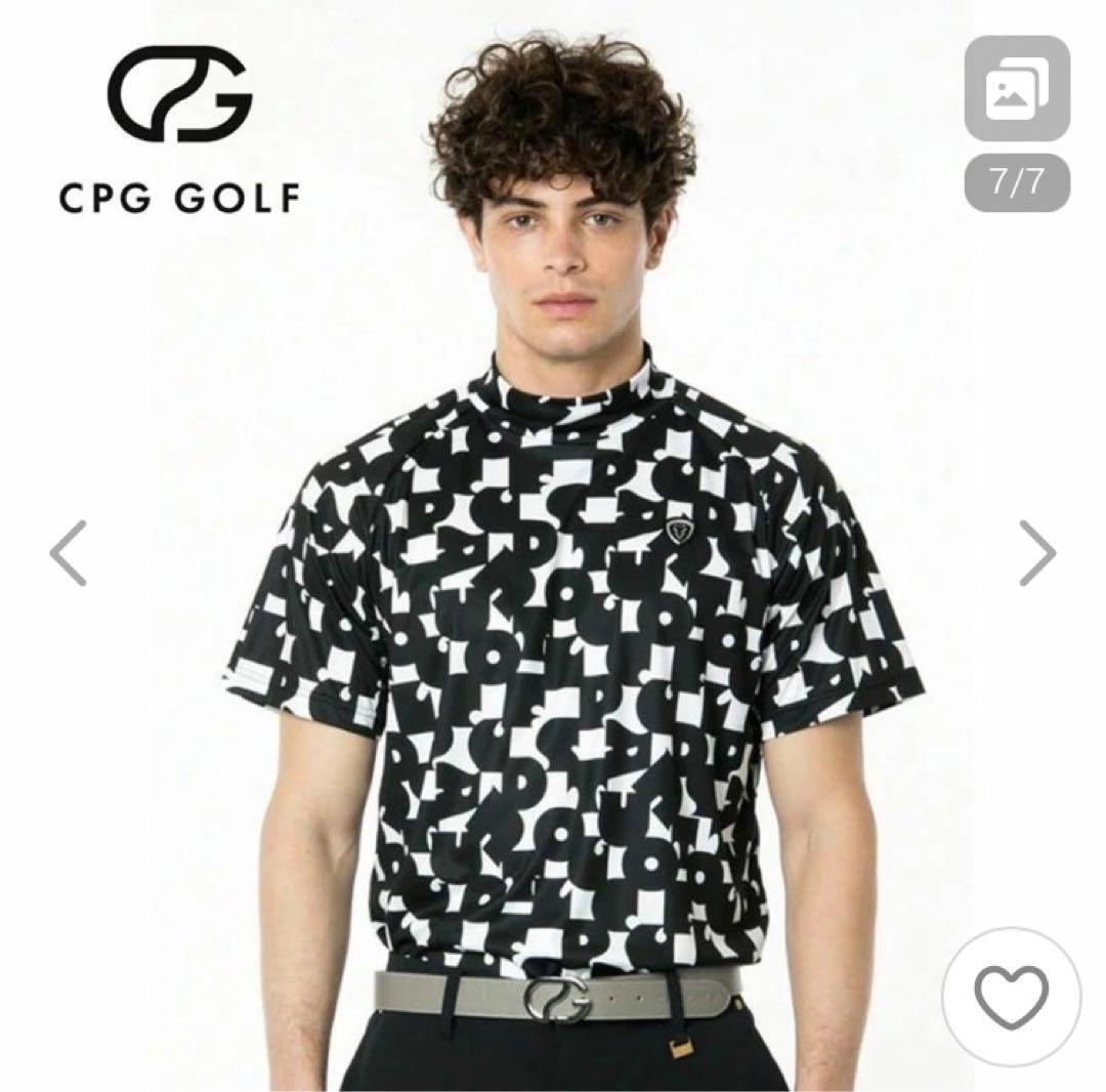 CPG GOLF 半袖 ストレッチ モックネック ゴルフウェア