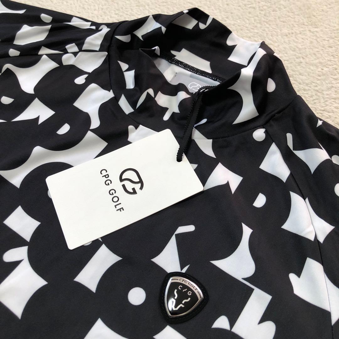 CPG GOLF 半袖 ストレッチ モックネック ゴルフウェア