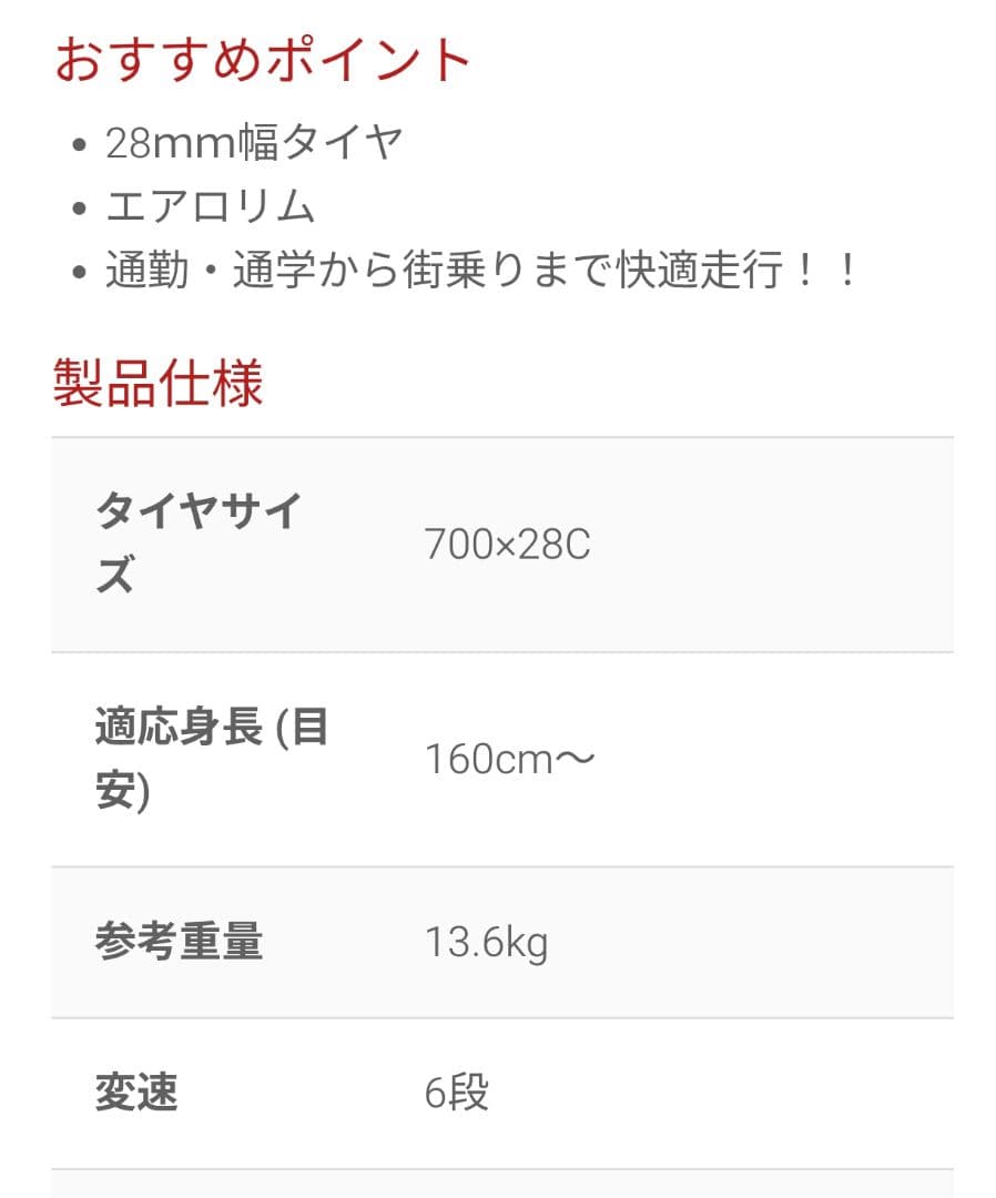 クロスバイク　sincope　シンコペ　ダークグレー　28インチ　引渡し限定