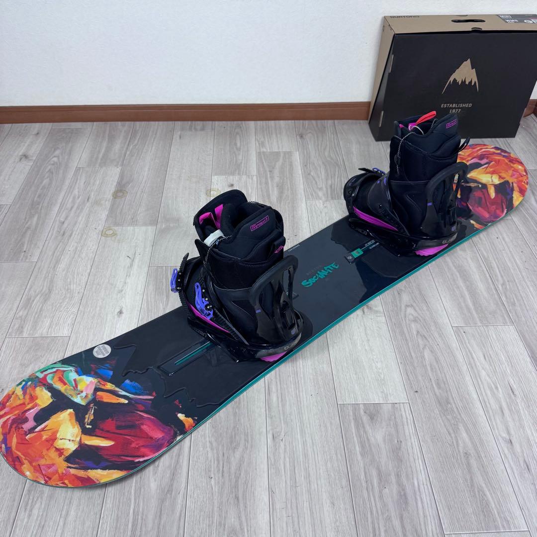 Burton Socialite 142cm スノーボード 三点セット