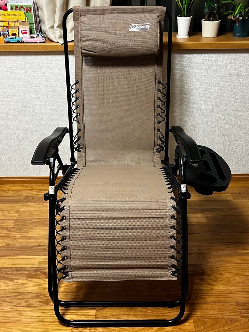 Coleman インフィニティチェア(ベージュ)&カップホルダーIC