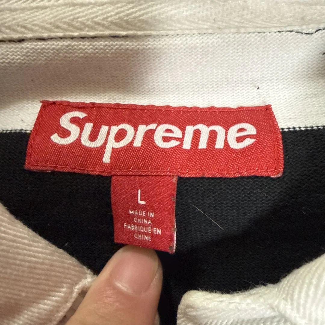 Supreme ストライプラガーシャツ Lサイズ