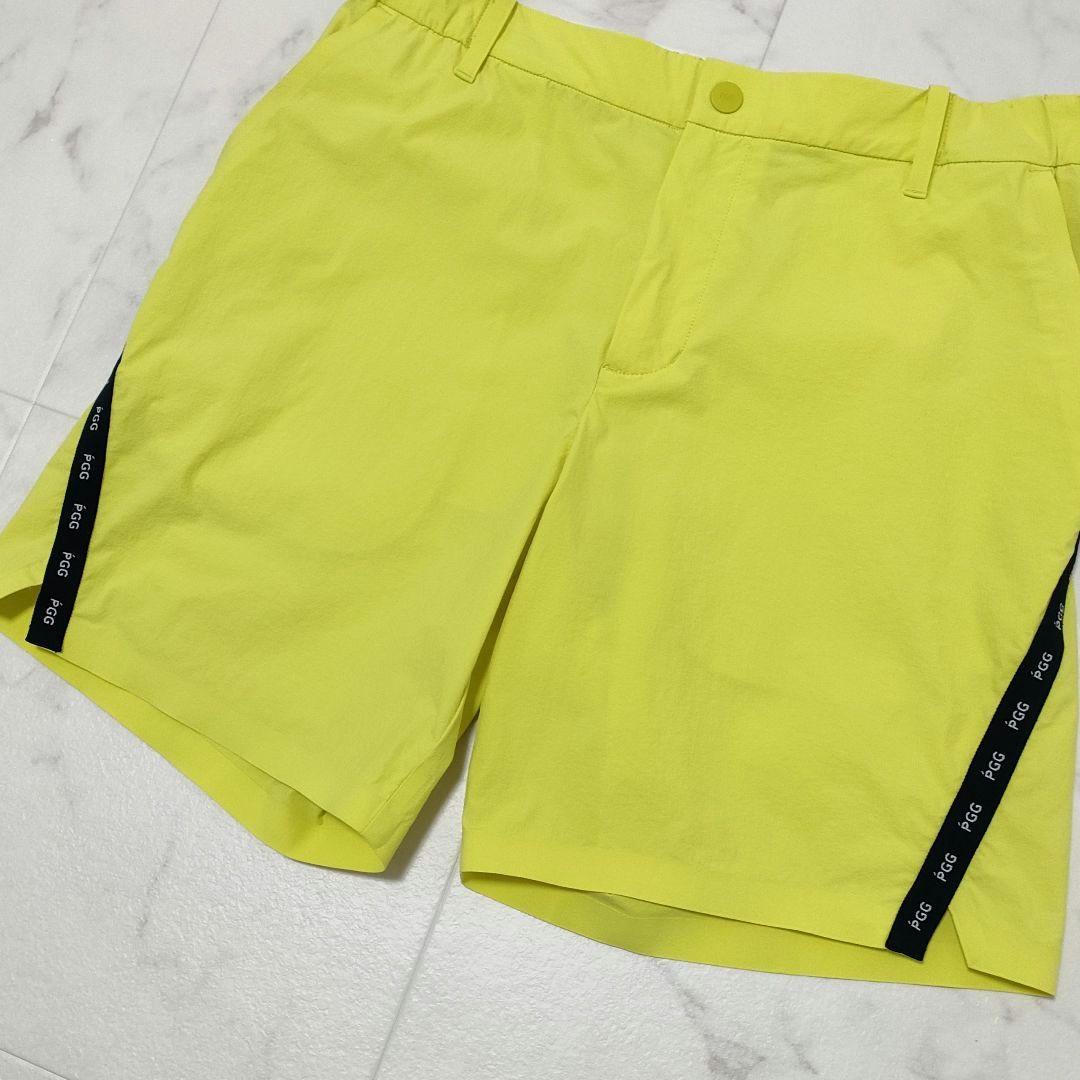 PGG　パーリーゲイツ　ナイロン　ショートパンツ　ストレッチ　イエロー　サイズ5