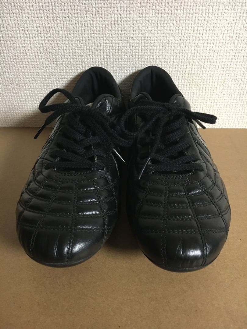 ヤスダ YASUDA 25cm スパイク サッカー シューズ 黒 ブラック