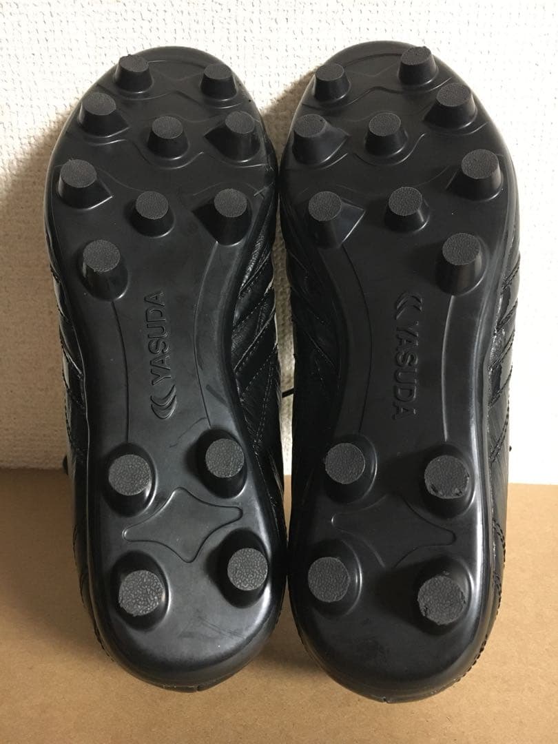 ヤスダ YASUDA 25cm スパイク サッカー シューズ 黒 ブラック