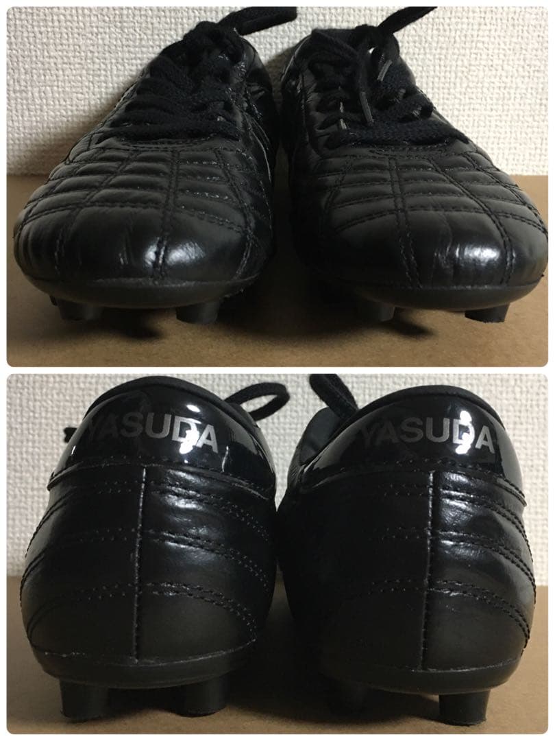 ヤスダ YASUDA 25cm スパイク サッカー シューズ 黒 ブラック