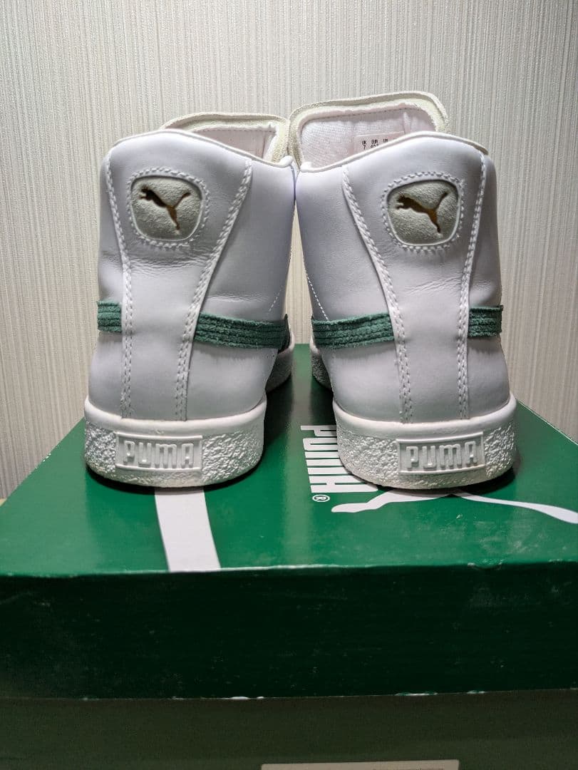 Puma Basket Mid VTG 26cmホワイト／グリーン