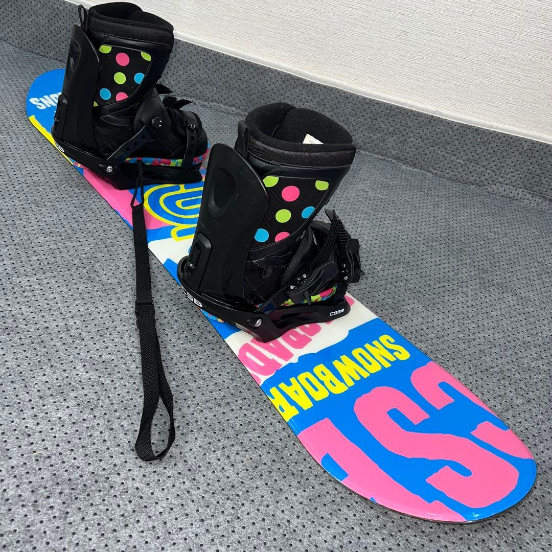 5回使用 キッズスノーボード 120cm CSB＋バイン＋ダイヤルブーツ
