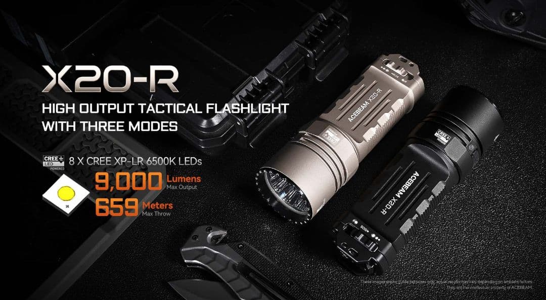 ACEBEAM X20-R デザートタン CREE XP-LR 9000L