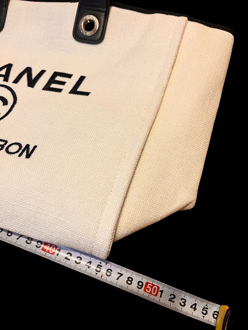 CHANEL ノベルティホワイトキャンバス　トートバッグ