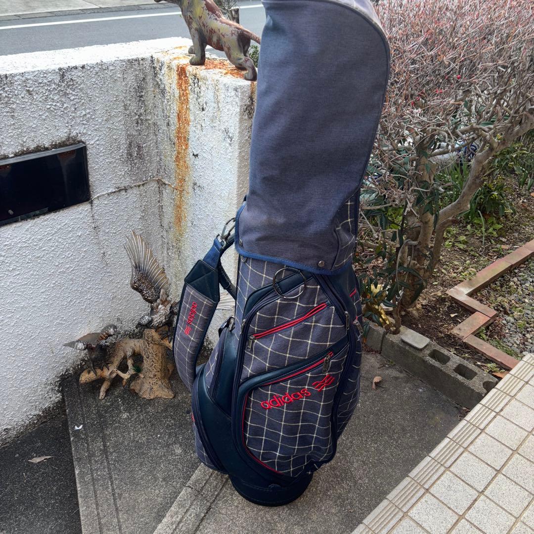 adidas チェック柄 ゴルフバッグ