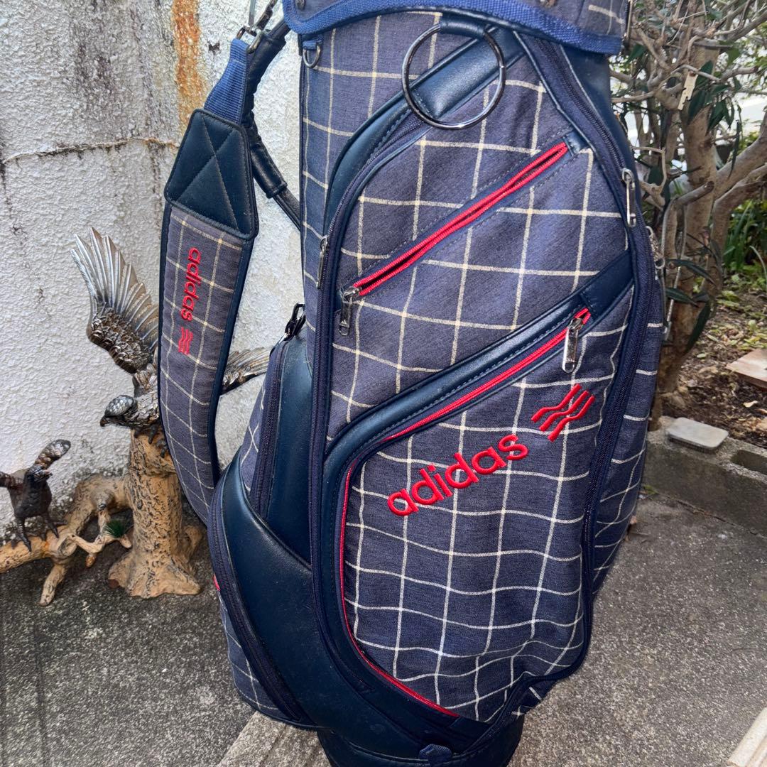 adidas チェック柄 ゴルフバッグ