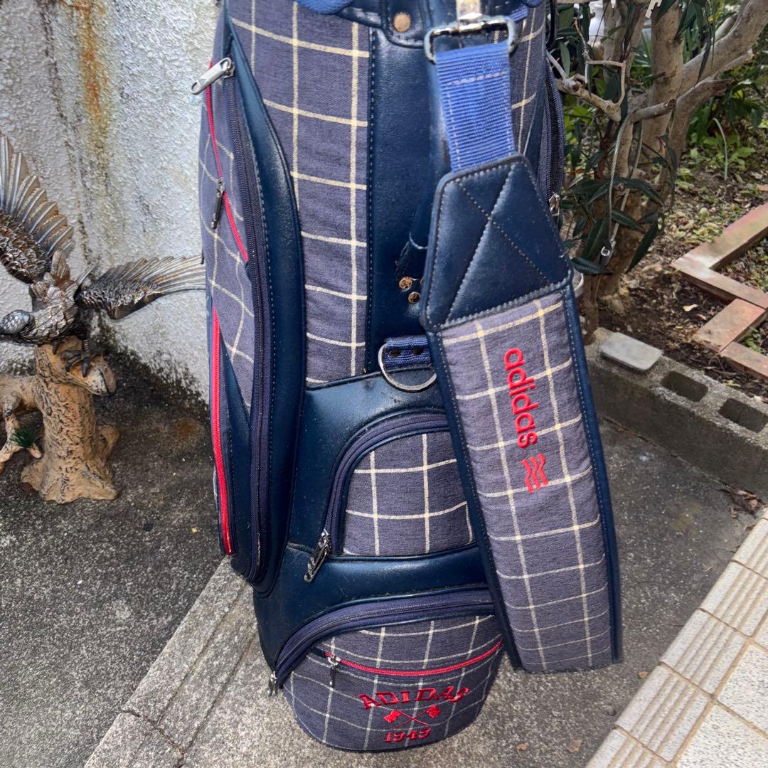 adidas チェック柄 ゴルフバッグ