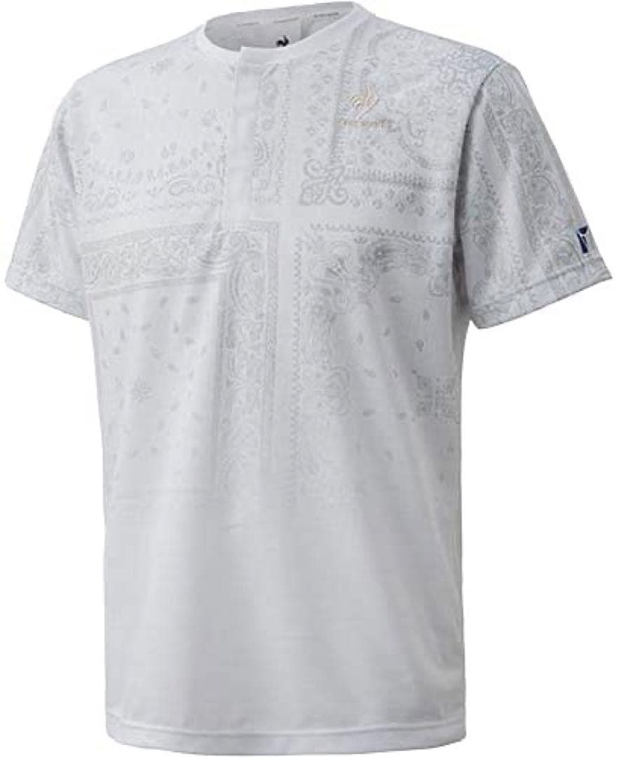 ルコックスポルティフ テニスウェア 半袖ＴシャツQTMSJA10白 メンズL新品