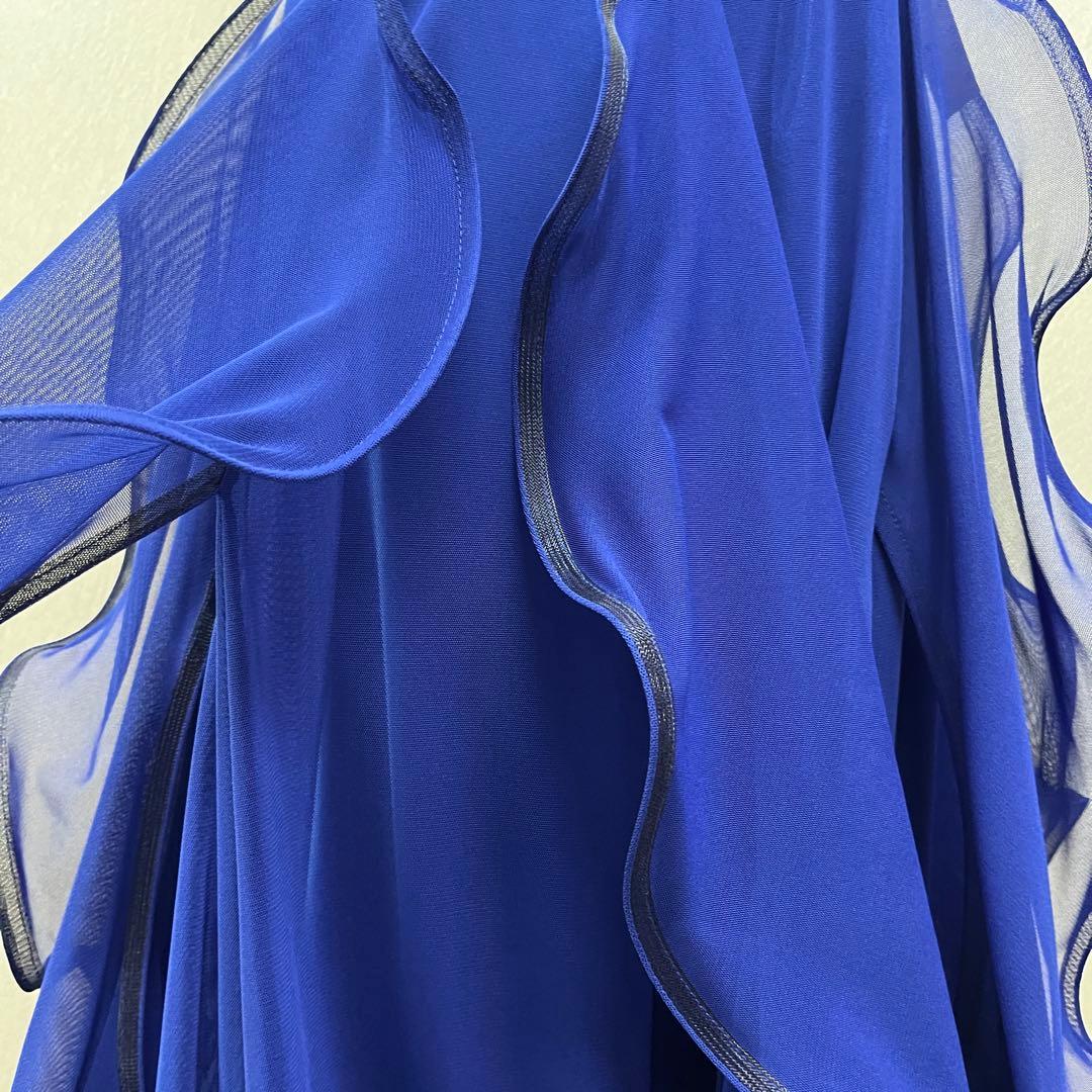新品 社交ダンス セットアップ ロイヤルブルー