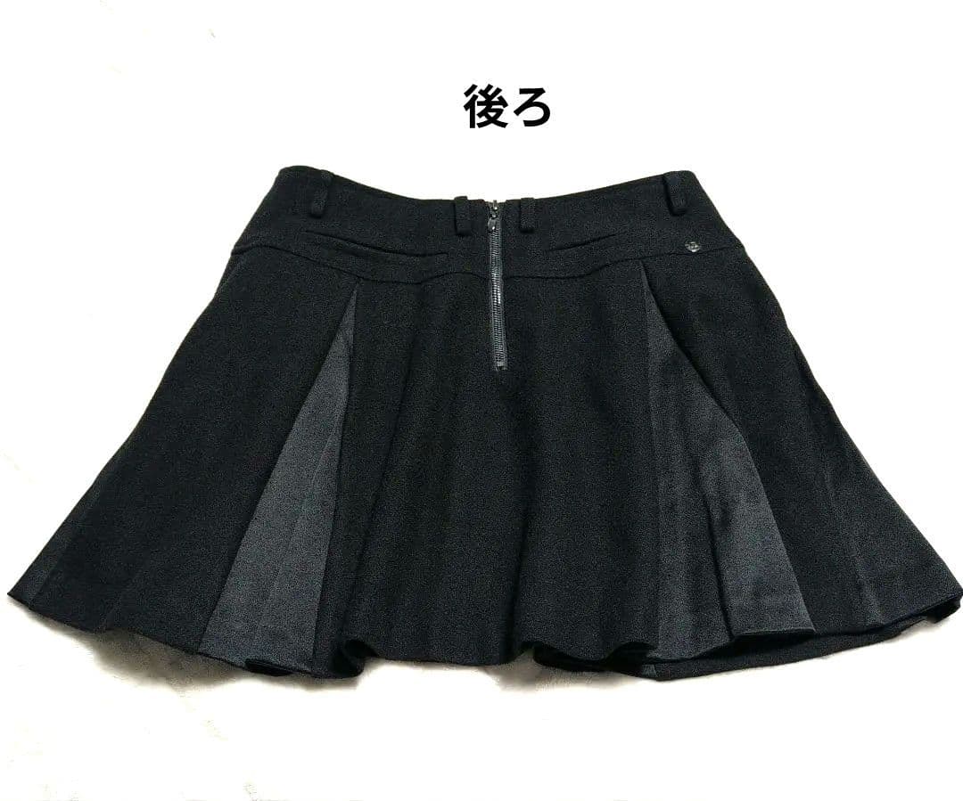 ✨週末価格【LANVIN SPORTS】冬用　フレア―ブラックスカート