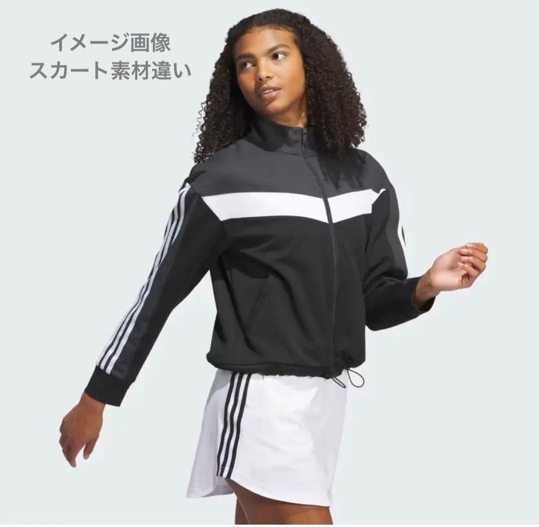 【新品】S 定価2.3万 アディダスゴルフ レトロニット ジャケット＆白スカート