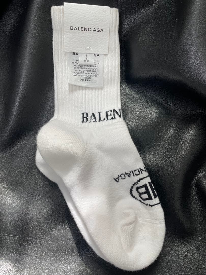 バレンシアガ 新品 テニス ソックス BALENCIAGA ホワイト 靴下