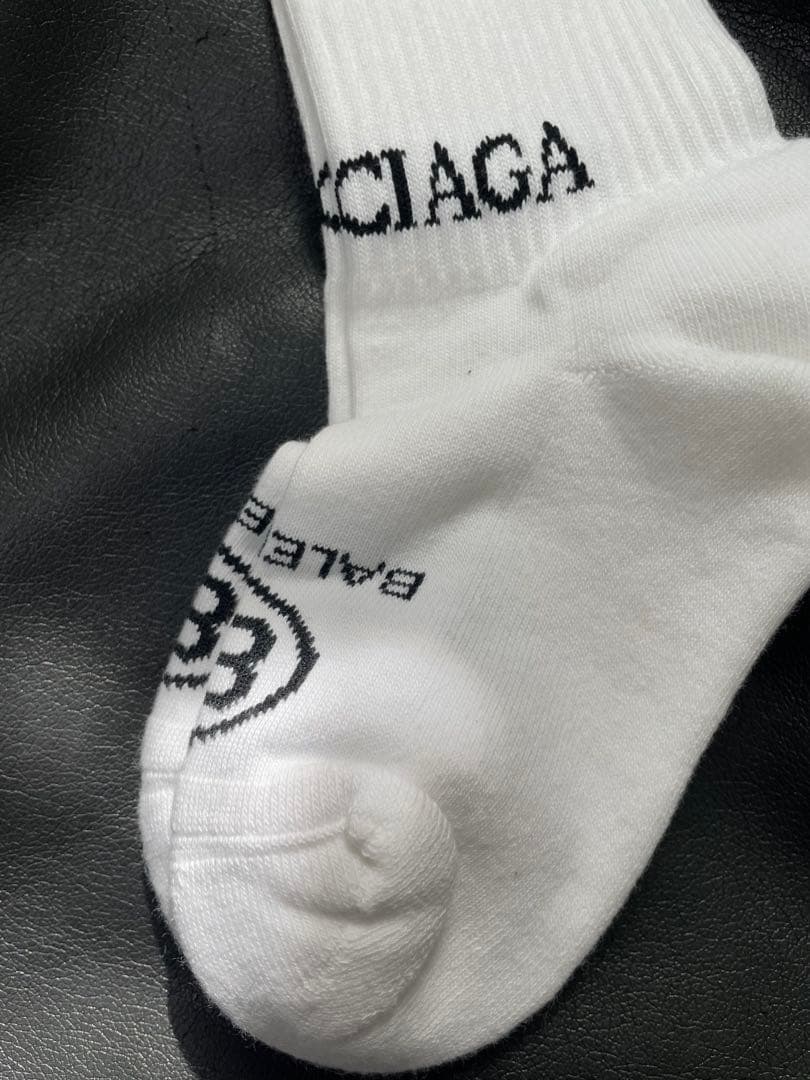 バレンシアガ 新品 テニス ソックス BALENCIAGA ホワイト 靴下