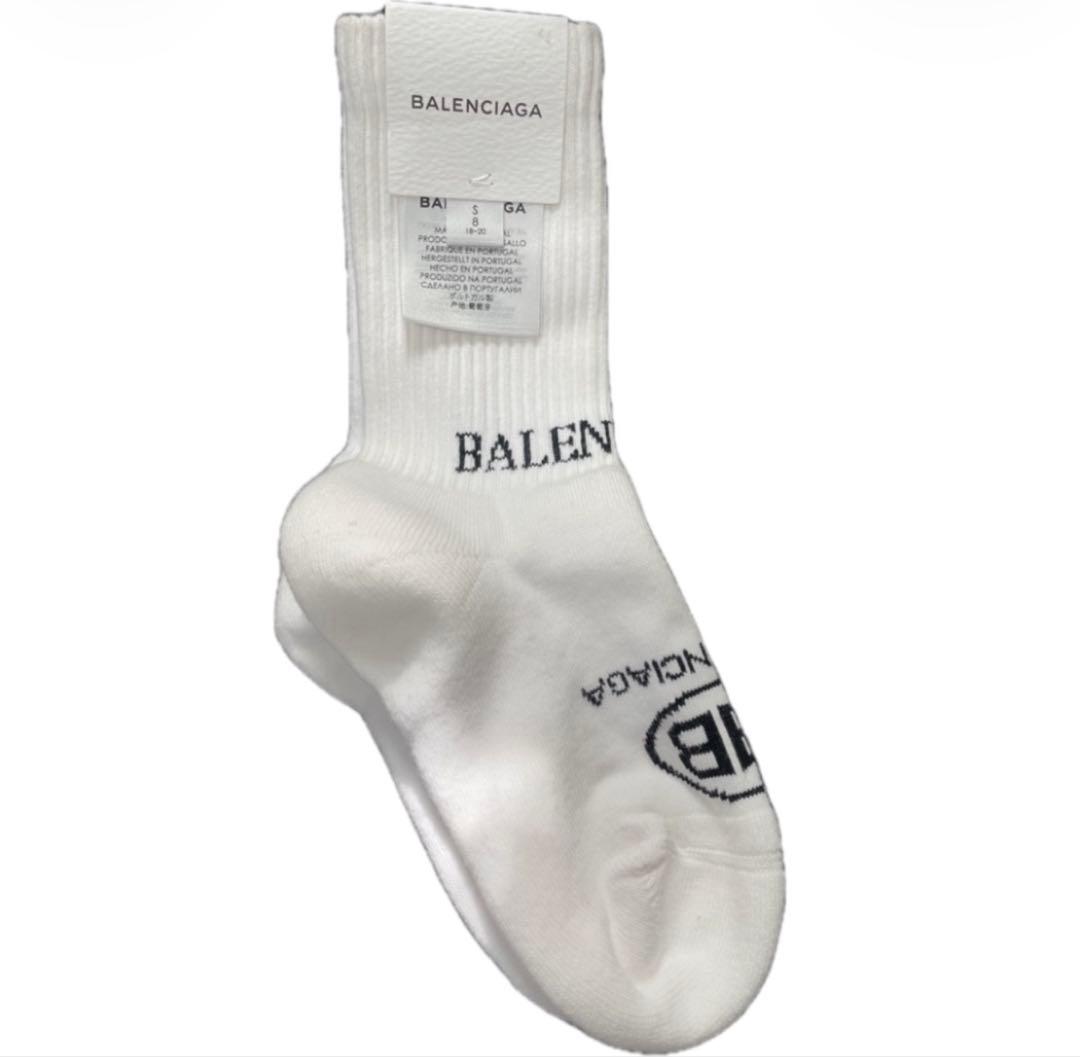 バレンシアガ 新品 テニス ソックス BALENCIAGA ホワイト 靴下