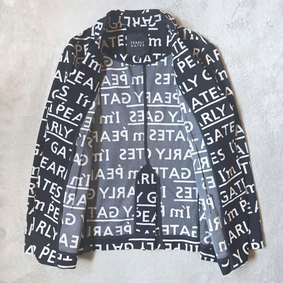 極美品 パーリーゲイツ ロゴ総柄 ゴルフジャケット 4 総柄
