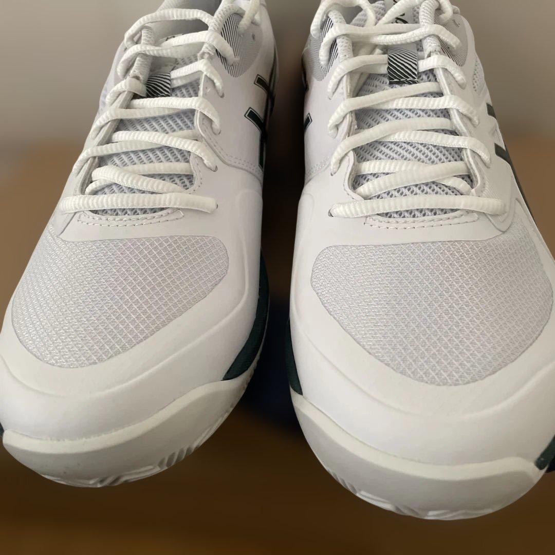 ASICS テニスシューズ ホワイト/グリーン　28.5cm #2086