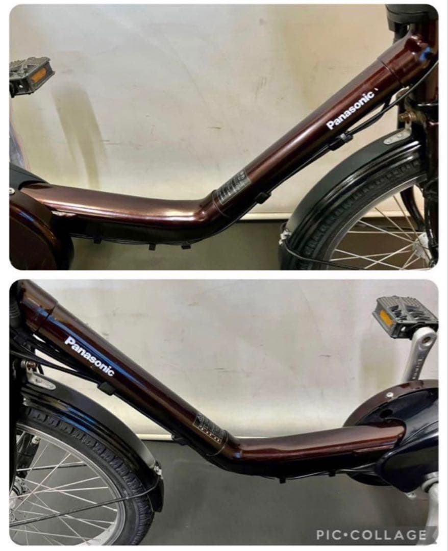1年保証 送料無料　新型　パナソニック　ギュットミニ　茶色　電動アシスト自転車
