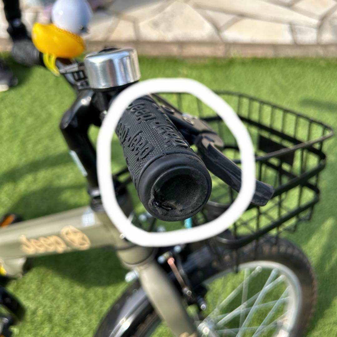 〔引き取り限定　千葉〕子供用jeep自転車　オリーブ