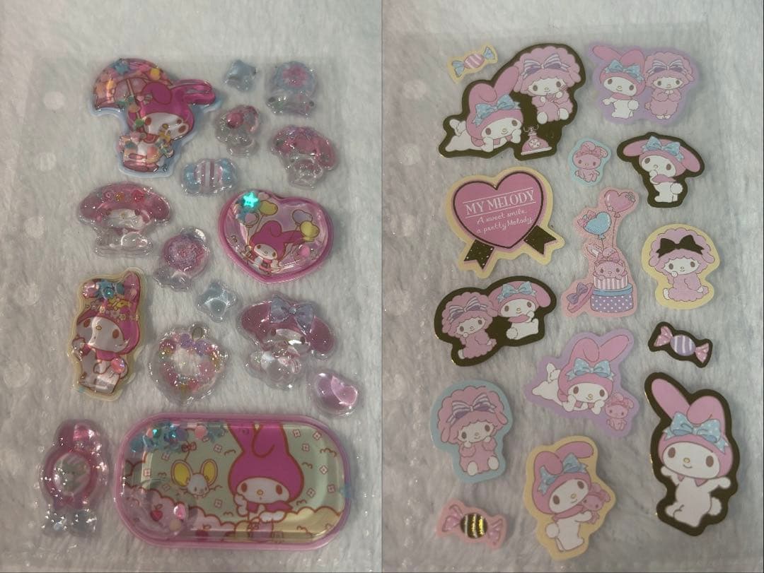 サンリオ ボンボンドロップシール 完成品　シール帳　引退品　うるちゅるシール