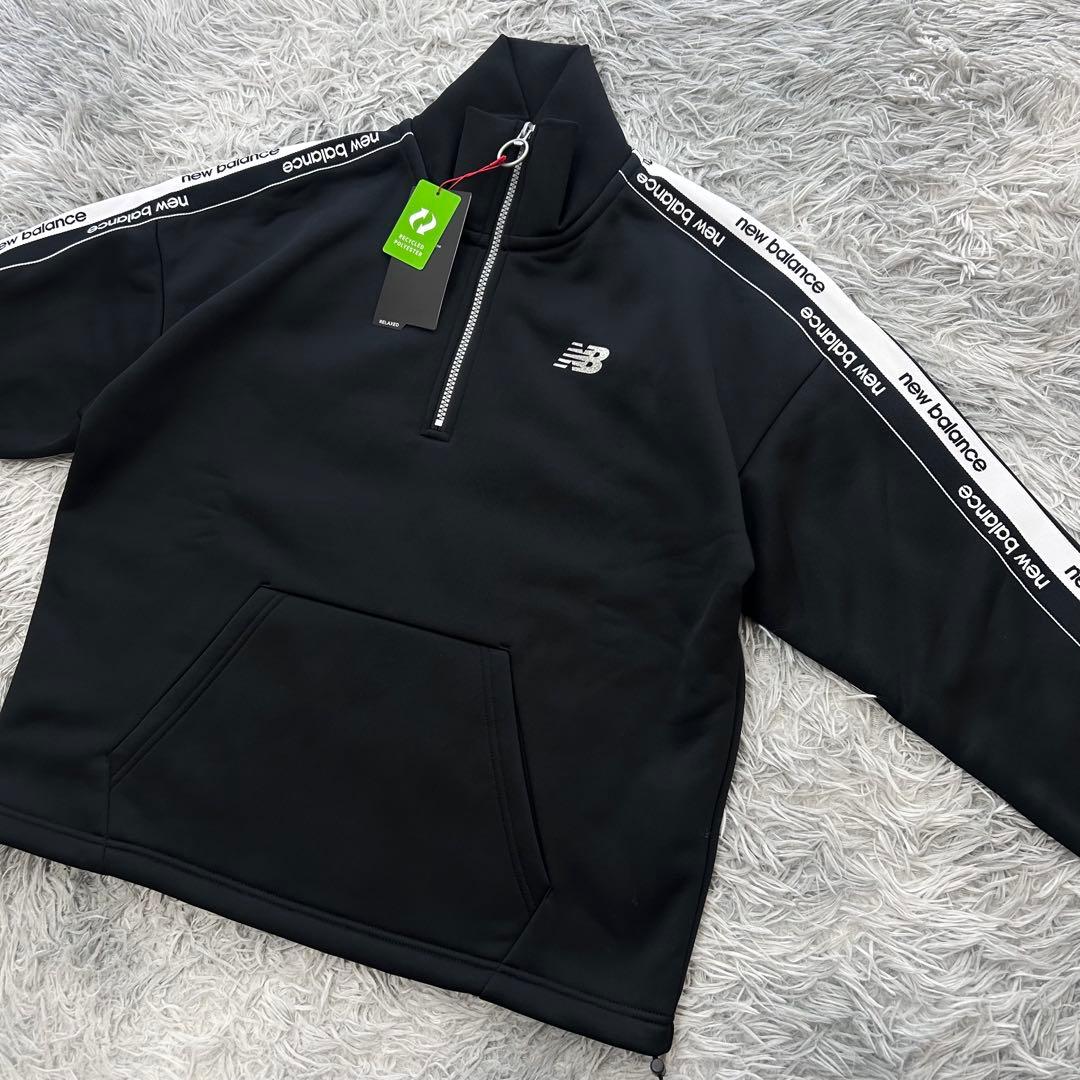 新品　ニューバランスゴルフ　スウェット　ハーフジップ　裏起毛　ブラック　サイズ0