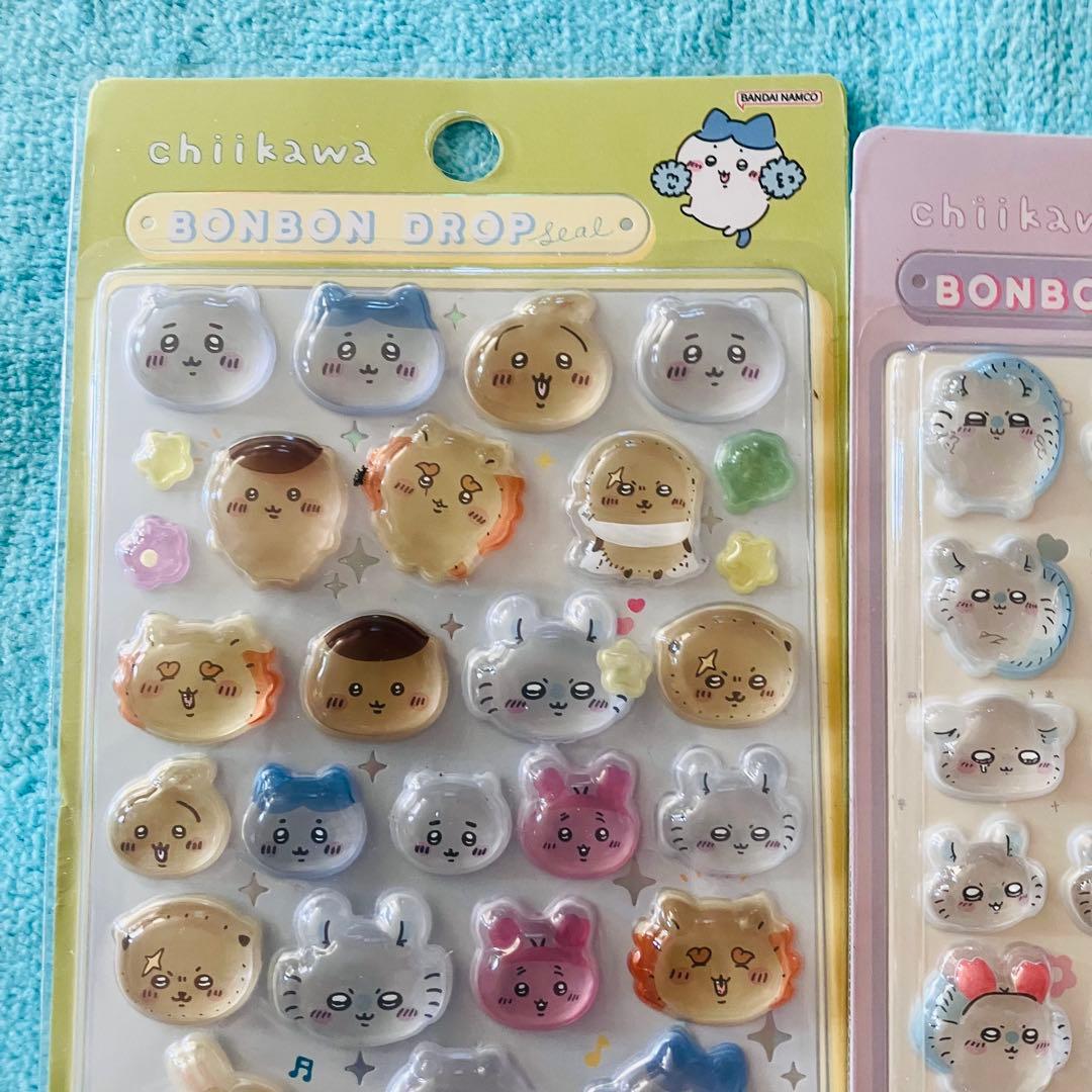 ちいかわボンボンドロップシール【中まで固いシールです】２枚セット