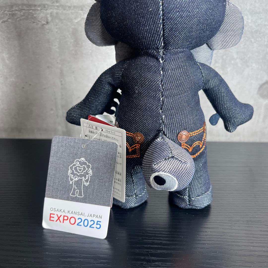 【新品】大阪万博 ミャクミャク EDWIN エドウィン ぬいぐるみ黒デニム【大】