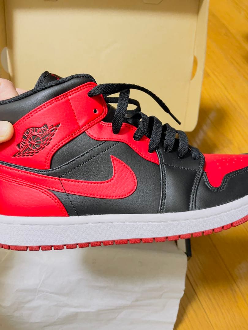AIR JORDAN 1 MID 26.5cm レッド/ブラック