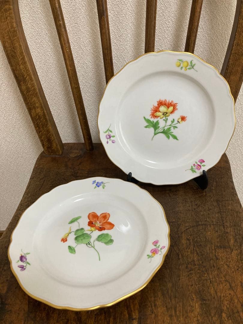 ★特別SALE★マイセン　２枚セット　一つ花　未使用に近い