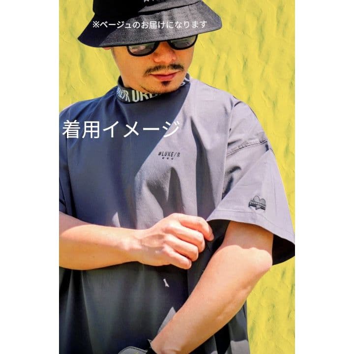 【LUXE/R GOLF】ストレッチブロードモックネック半袖プルオーバー