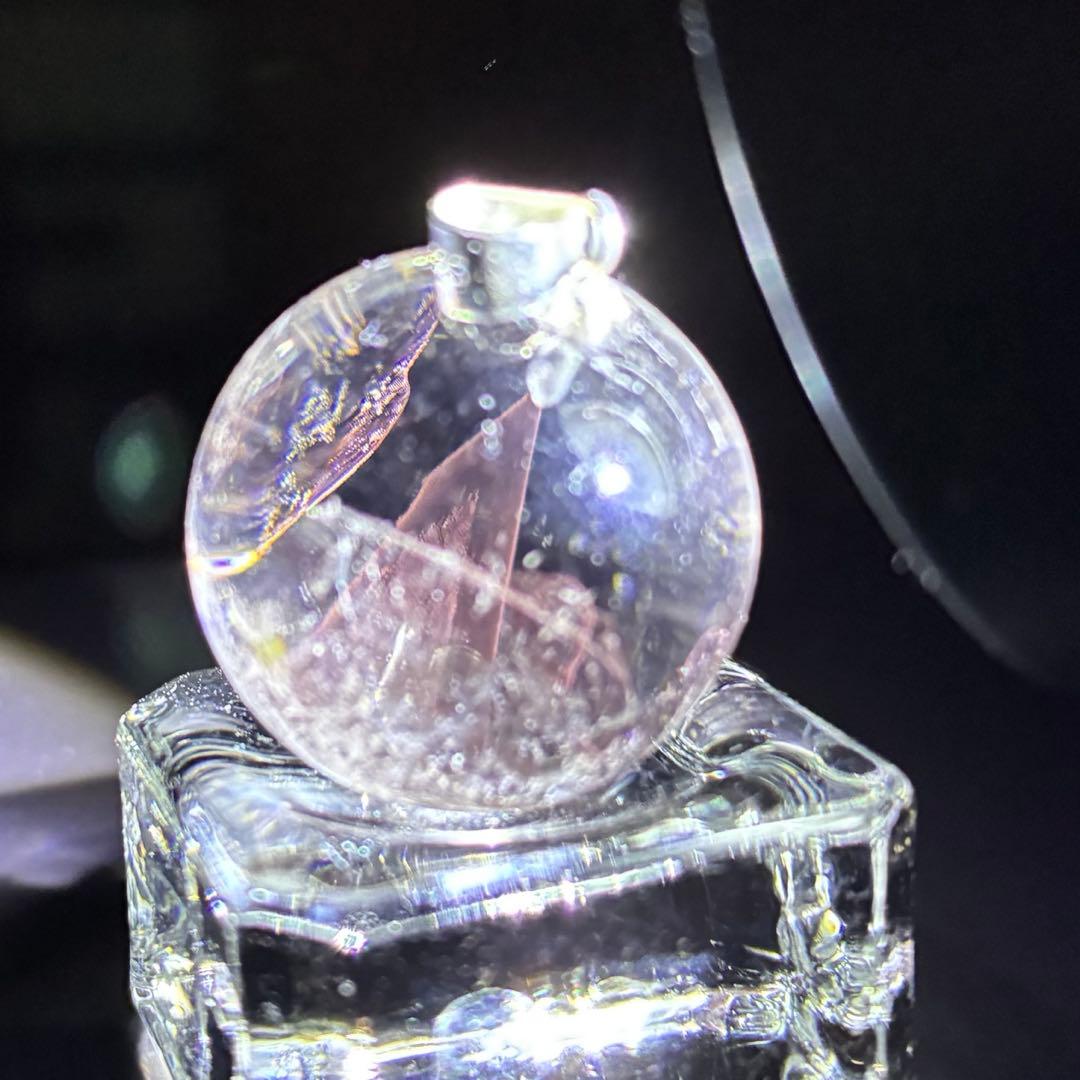 レッドエンジェルラダー ペンダントトップ 天然石20.2mm②