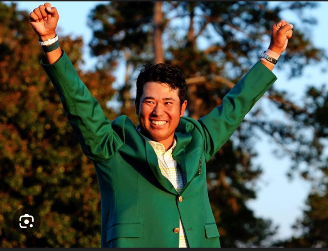 週末SALE！２０２１年マスターズ　初優勝　松山英樹直筆サイン入ピンフラッグ