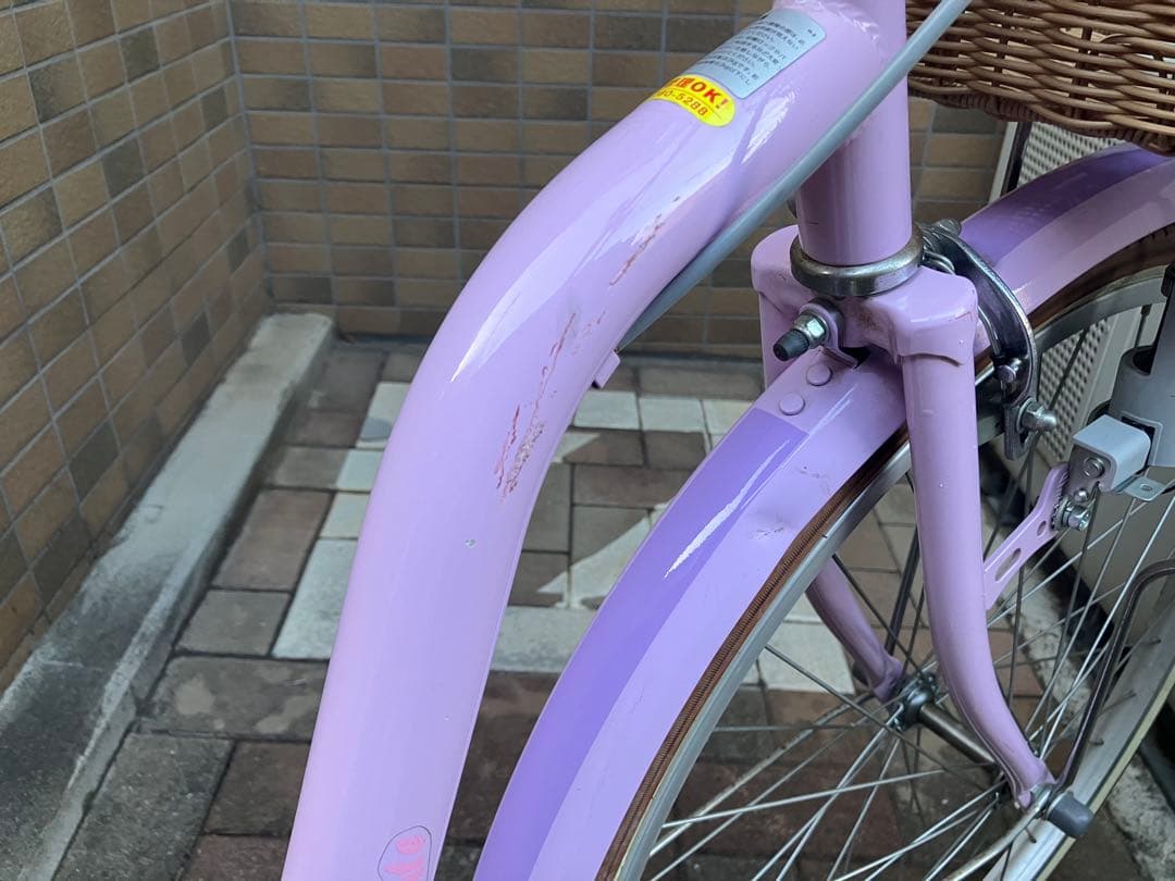 子供用自転車　ダイワサイクル シルバーリングキュート　パープル24インチ